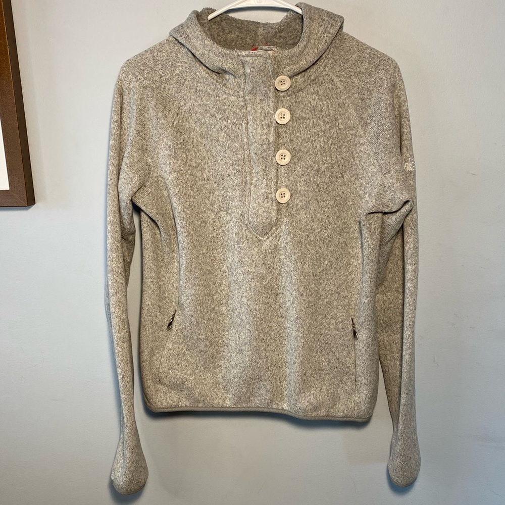 North Face Grey Hoodie Jacket- Size M